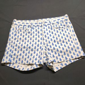 J. Crew patterned denim shorts